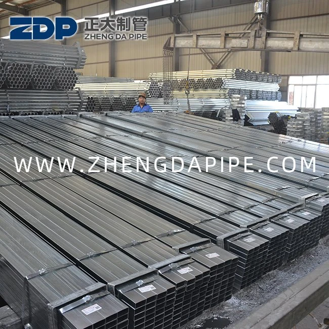 20X20 200X200 Предварително галванизирана правоъгълна тръба