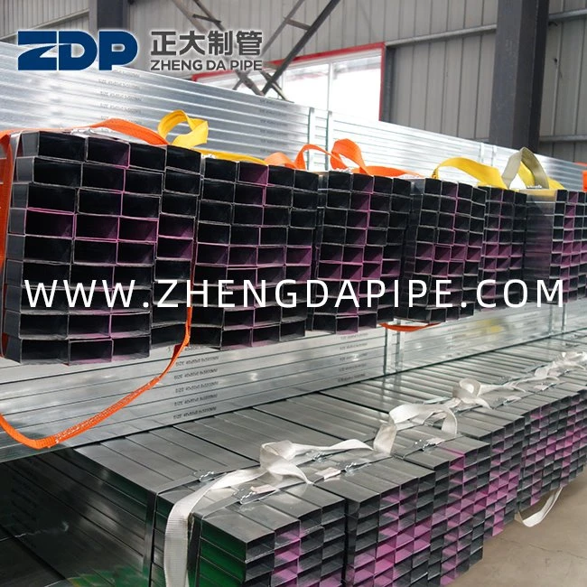 20X40 200X400 Предварително галванизирана правоъгълна тръба
